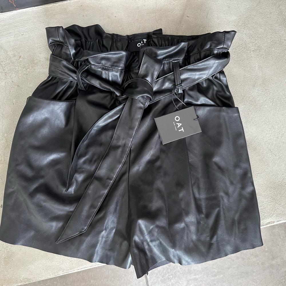 Oat NYC leather shorts sz sm - NWT